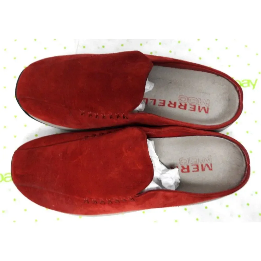 Merrell women's size 6.5 red ember suede slip on sneakers shoes comfort